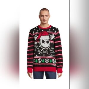 Disney Nightmare Before Christmas Men's Christmas Sweater With Long Sleeves